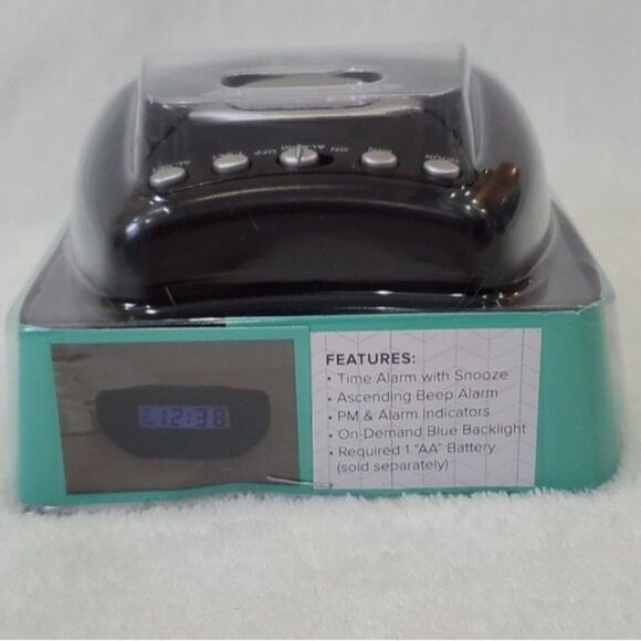 Equity LCD Digital Battery Powered Travel Alarm Clock NWT - Picture 4 of 8